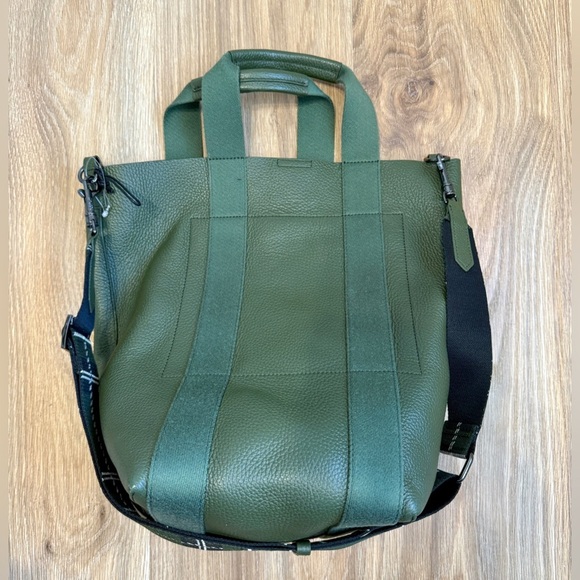 Botkier New York Womens Sutton Place Convertible Leather Shopper Tote Army Green - Picture 3 of 5